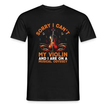 Tut mir leid, dass ich meine Geige nicht kann und ich bin auf einer Musical-Ody - Männer T-Shirt - Schwarz - Vorne - AI Model Male 178 light (178cm)