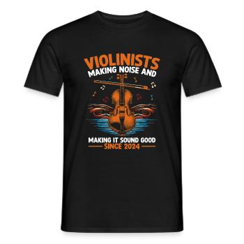 Violinists Making Noise And Making It Sound Good S - Men's T-Shirt - black - Front - AI Model Male 178 light (178cm)