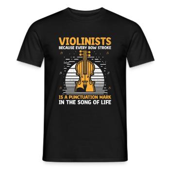 Violonistes Parce que chaque coup d’archet est un punctuati - T-shirt homme - noir - Devant - AI Model Male 178 light (178cm)
