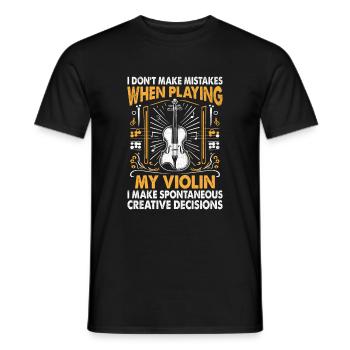 Ich mache keine Fehler, wenn ich meine Geigenbratsche spiele - Männer T-Shirt - Schwarz - Vorne - AI Model Male 178 light (178cm)