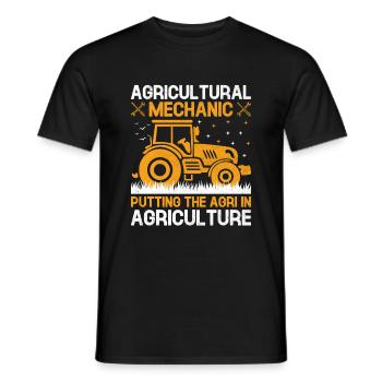 Mécanicien agricole Drôle de tracteur Mécanique Ferme - T-shirt homme - noir - Devant - AI Model Male 178 light (178cm)