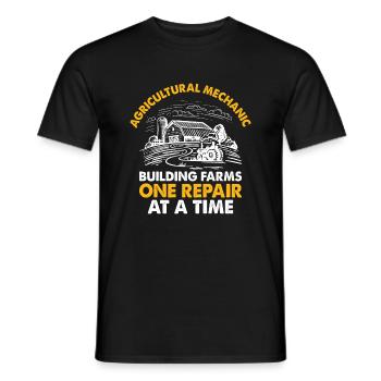 Landwirtschaftsmechaniker Lustige Traktormechaniker Bauernhof - Männer T-Shirt - Schwarz - Vorne - AI Model Male 178 light (178cm)