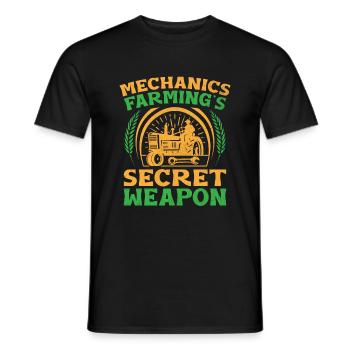Landwirtschaftsmechaniker Lustige Traktormechaniker Bauernhof - Männer T-Shirt - Schwarz - Vorne - AI Model Male 178 light (178cm)