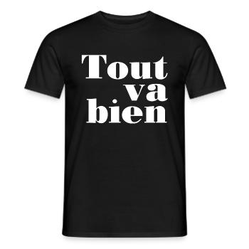 Lustiges und niedliches Design, alles ist in Ordnung französisch - Männer T-Shirt - Schwarz - Vorne - AI Model Male 178 light (178cm)