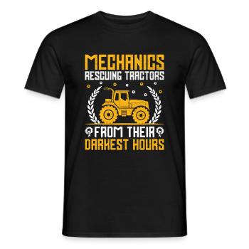 Landwirtschaftsmechaniker Lustige Traktormechaniker Bauernhof - Männer T-Shirt - Schwarz - Vorne - AI Model Male 178 light (178cm)