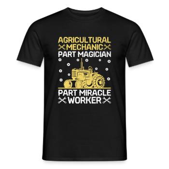 Landwirtschaftsmechaniker Lustige Traktormechaniker Bauernhof - Männer T-Shirt - Schwarz - Vorne - AI Model Male 178 light (178cm)