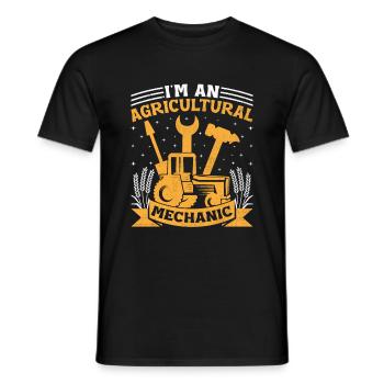 Landwirtschaftsmechaniker Lustige Traktormechaniker Bauernhof - Männer T-Shirt - Schwarz - Vorne - AI Model Male 178 light (178cm)