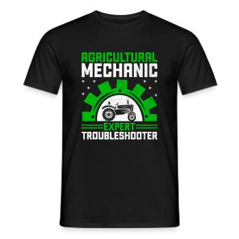 Landwirtschaftsmechaniker Lustige Traktormechaniker Bauernhof - Männer T-Shirt - Schwarz - Vorne - AI Model Male 178 light (178cm)