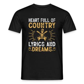 Comté Musique Vintage Amateur de musique Western Country C - T-shirt homme - noir - Devant - AI Model Male 178 light (178cm)