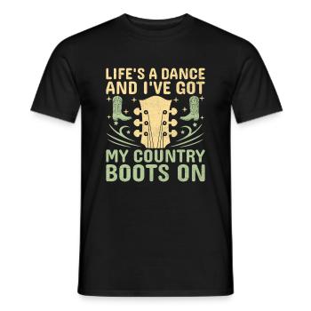 Comté Musique Vintage Amateur de musique Western Country C - T-shirt homme - noir - Devant - AI Model Male 178 light (178cm)