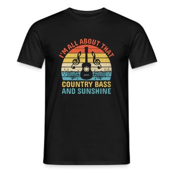 Comté Musique Vintage Amateur de musique Western Country C - T-shirt homme - noir - Devant - AI Model Male 178 light (178cm)