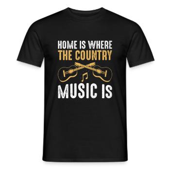 Comté Musique Vintage Amateur de musique Western Country C - T-shirt homme - noir - Devant - AI Model Male 178 light (178cm)
