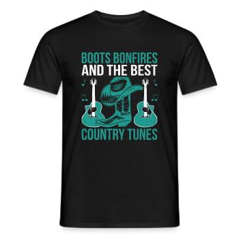 County Music Vintage Music Lover Western Country C - Männer T-Shirt - Schwarz - Vorne - AI Model Male 178 light (178cm)