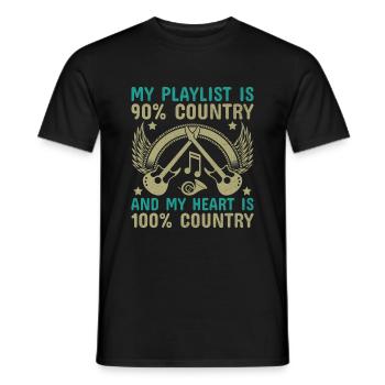 Comté Musique Vintage Amateur de musique Western Country C - T-shirt homme - noir - Devant - AI Model Male 178 light (178cm)