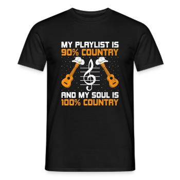 County Music Vintage Music Lover Western Country C - Männer T-Shirt - Schwarz - Vorne - AI Model Male 178 light (178cm)