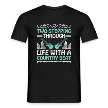 Comté Musique Vintage Amateur de musique Western Country C - T-shirt homme - noir - Devant - AI Model Male 178 light (178cm)
