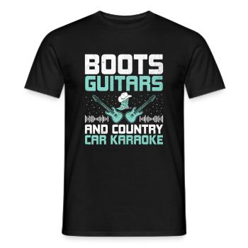 Comté Musique Vintage Amateur de musique Western Country C - T-shirt homme - noir - Devant - AI Model Male 178 light (178cm)