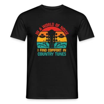 Comté Musique Vintage Amateur de musique Western Country C - T-shirt homme - noir - Devant - AI Model Male 178 light (178cm)