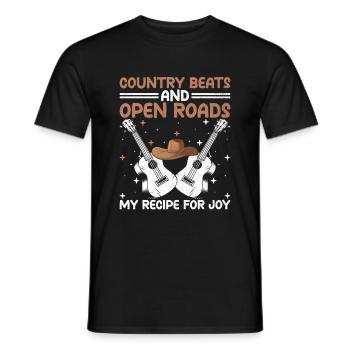 Comté Musique Vintage Amateur de musique Western Country C - T-shirt homme - noir - Devant - AI Model Male 178 light (178cm)