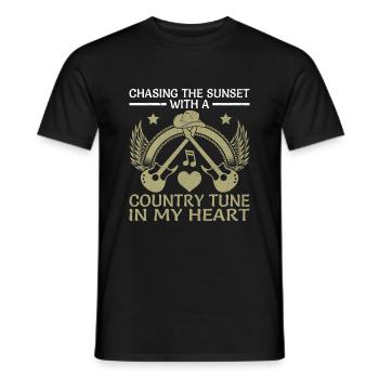 Comté Musique Vintage Amateur de musique Western Country C - T-shirt homme - noir - Devant - AI Model Male 178 light (178cm)