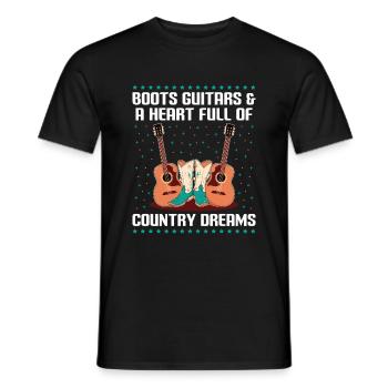 Comté Musique Vintage Amateur de musique Western Country C - T-shirt homme - noir - Devant - AI Model Male 178 light (178cm)