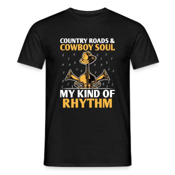 Comté Musique Vintage Amateur de musique Western Country C - T-shirt homme - noir - Devant - AI Model Male 178 light (178cm)