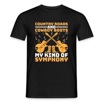 Comté Musique Vintage Amateur de musique Western Country C - T-shirt homme - noir - Devant - AI Model Male 178 light (178cm)