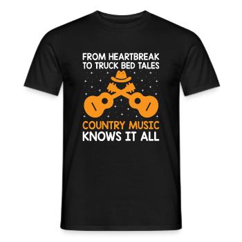 Comté Musique Vintage Amateur de musique Western Country C - T-shirt homme - noir - Devant - AI Model Male 178 light (178cm)