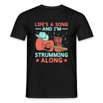Comté Musique Vintage Amateur de musique Western Country C - T-shirt homme - noir - Devant - AI Model Male 178 light (178cm)