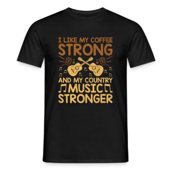 Comté Musique Vintage Amateur de musique Western Country C - T-shirt homme - noir - Devant - AI Model Male 178 light (178cm)