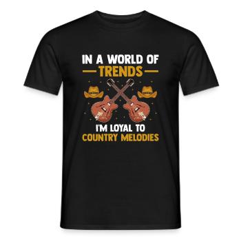 Comté Musique Vintage Amateur de musique Western Country C - T-shirt homme - noir - Devant - AI Model Male 178 light (178cm)