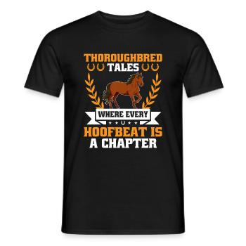 Courses de chevaux pur-sang Équitation Chevaux équestres - T-shirt homme - noir - Devant - AI Model Male 178 light (178cm)