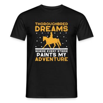Courses de chevaux pur-sang Équitation Chevaux équestres - T-shirt homme - noir - Devant - AI Model Male 178 light (178cm)
