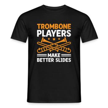 Posaunist Posaunist Marching Band Posaune - Männer T-Shirt - Schwarz - Vorne - AI Model Male 178 light (178cm)