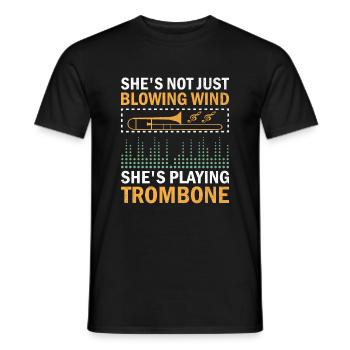Posaunist Posaunist Marching Band Posaune - Männer T-Shirt - Schwarz - Vorne - AI Model Male 178 light (178cm)