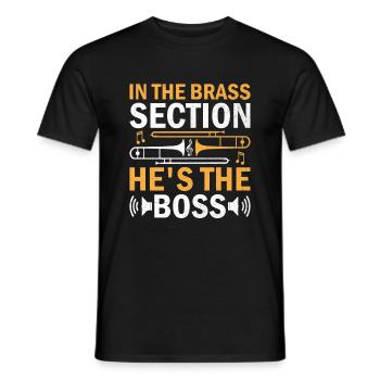 Posaunist Posaunist Marching Band Posaune - Männer T-Shirt - Schwarz - Vorne - AI Model Male 178 light (178cm)