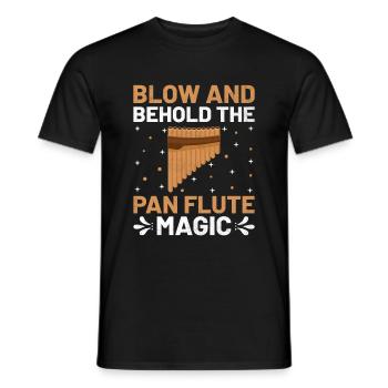 Pan Flute Player Pan Flutist Marching Band Music I - Men's T-Shirt - black - Front - AI Model Male 178 light (178cm)
