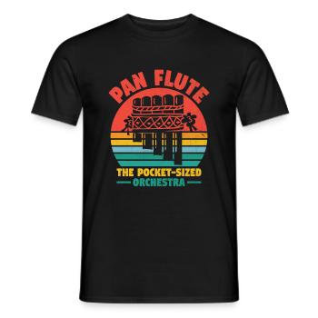 Pan Flute Player Pan Flutist Marching Band Music I - Men's T-Shirt - black - Front - AI Model Male 178 light (178cm)