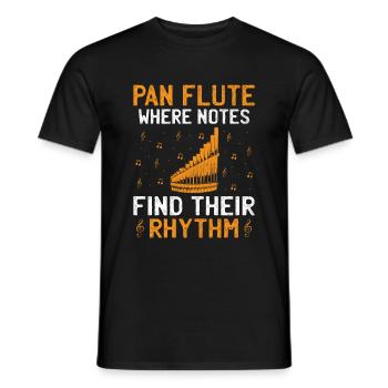Pan Flute Player Pan Flutist Marching Band Music I - Men's T-Shirt - black - Front - AI Model Male 178 light (178cm)