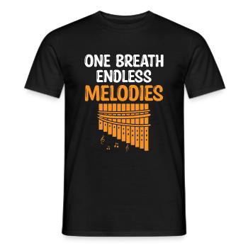 Pan Flute Player Pan Flutist Marching Band Music I - Men's T-Shirt - black - Front - AI Model Male 178 light (178cm)