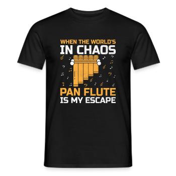 Pan Flute Player Pan Flutist Marching Band Music I - Men's T-Shirt - black - Front - AI Model Male 178 light (178cm)