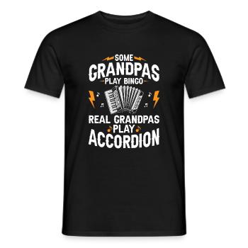 Einige Opas spielen Bingo Echte Opas spielen Akkord - Männer T-Shirt - Schwarz - Vorne - AI Model Male 178 light (178cm)