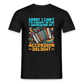 Tut mir leid, dass ich nicht kann, dass ich im Wirbelwind von Accor gefangen bin - Männer T-Shirt - Schwarz - Vorne - AI Model Male 178 light (178cm)