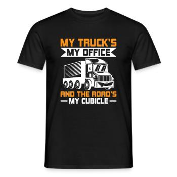 Camionneur Conduisant Papa Camionneur Père Chauffeur De Camion - T-shirt homme - noir - Devant - AI Model Male 178 light (178cm)