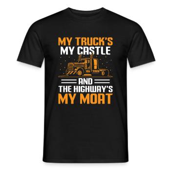 Camionneur Conduisant Papa Camionneur Père Chauffeur De Camion - T-shirt homme - noir - Devant - AI Model Male 178 light (178cm)