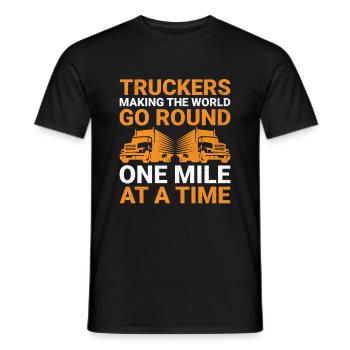 Camionneur Conduisant Papa Camionneur Père Chauffeur De Camion - T-shirt homme - noir - Devant - AI Model Male 178 light (178cm)