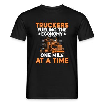 Camionneur Conduisant Papa Camionneur Père Chauffeur De Camion - T-shirt homme - noir - Devant - AI Model Male 178 light (178cm)