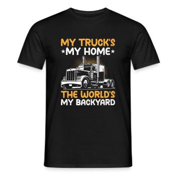 Camionneur Conduisant Papa Camionneur Père Chauffeur De Camion - T-shirt homme - noir - Devant - AI Model Male 178 light (178cm)