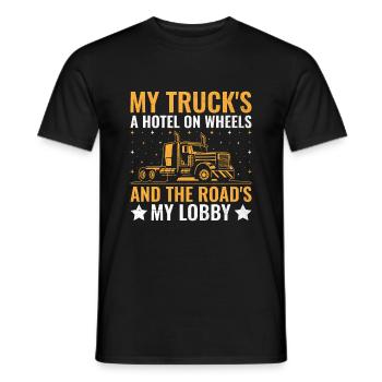 Camionneur Conduisant Papa Camionneur Père Chauffeur De Camion - T-shirt homme - noir - Devant - AI Model Male 178 light (178cm)