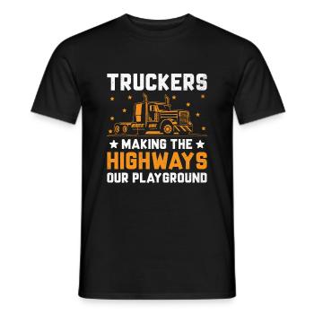 Trucker Fahren Papa Trucker Vater LKW-Fahrer - Männer T-Shirt - Schwarz - Vorne - AI Model Male 178 light (178cm)